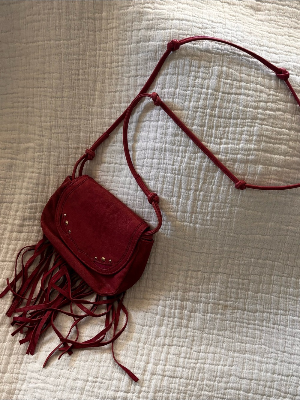 Juicy Couture Y2K Crossbody Fringed Leather Bag